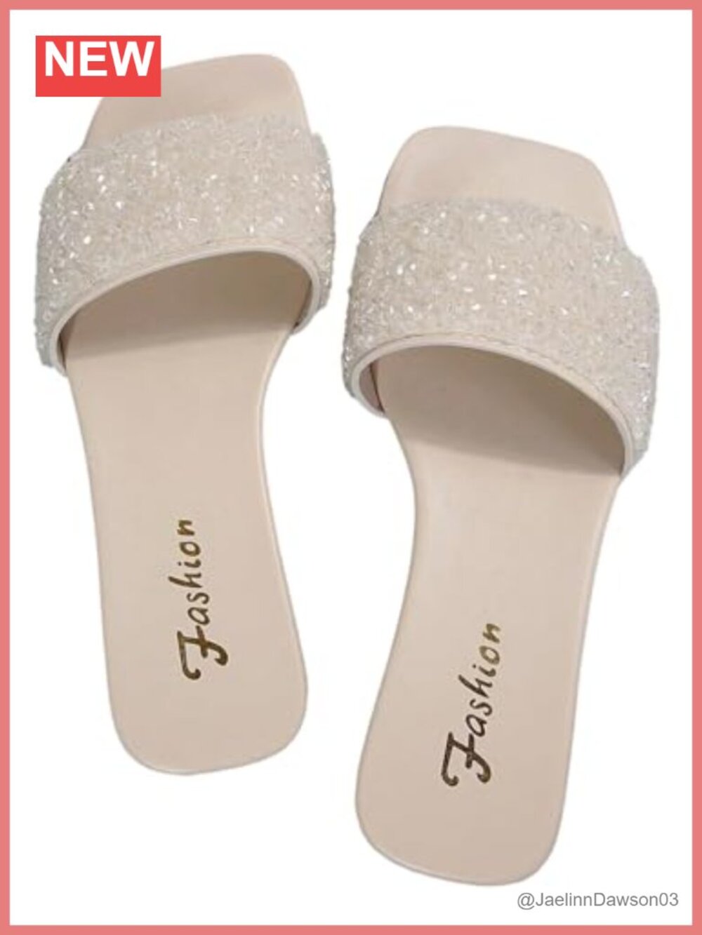 Rhinestone Slip On Dressy Sandals Vacation Square Open Toe Leather Flats